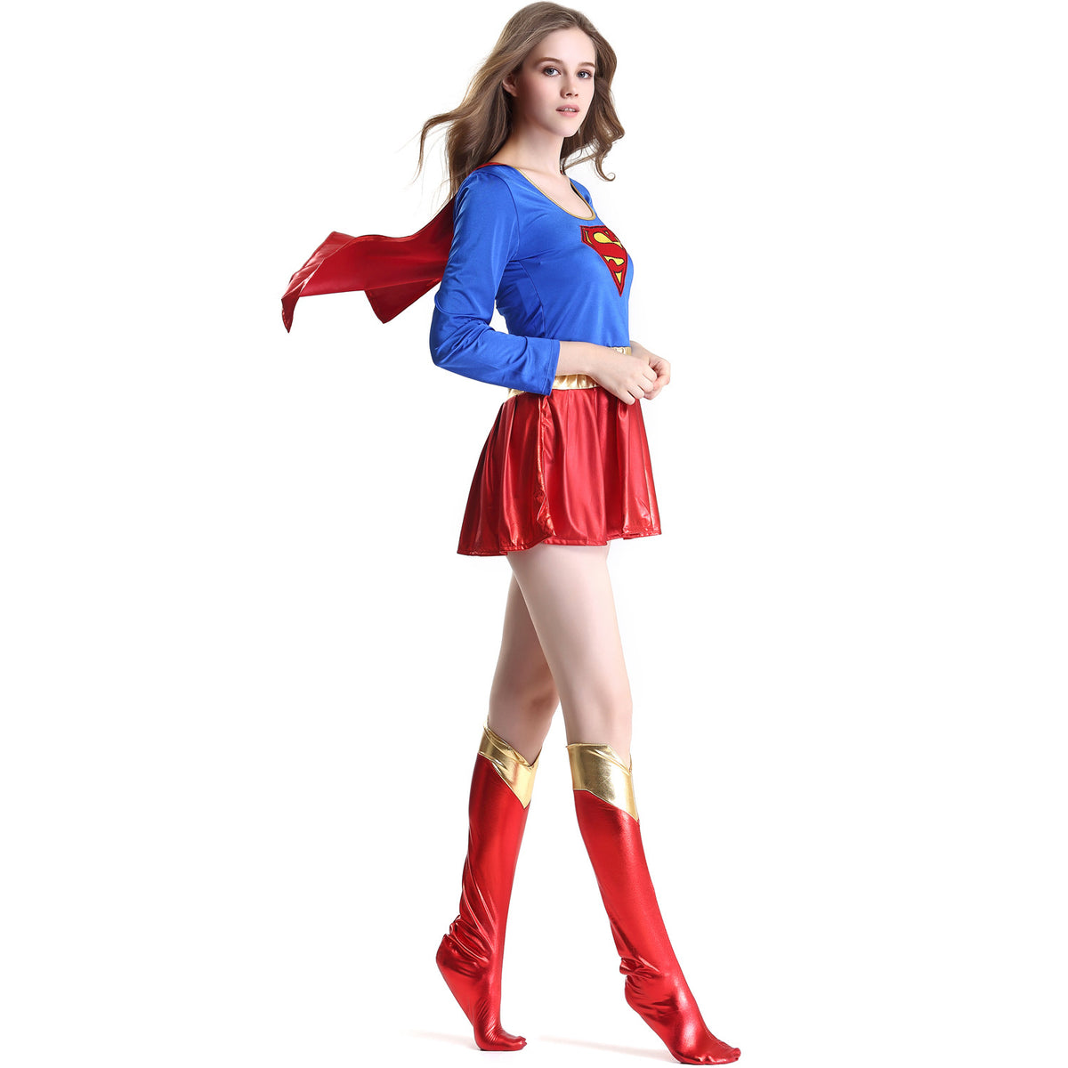 Adult Women's Halloween Costume Role Playing Supergirl Costume Stage Performance Costume