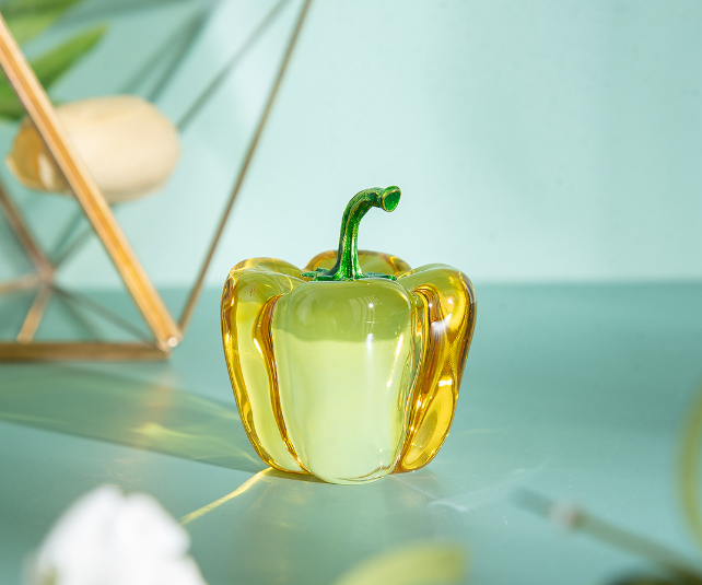 Crystal Ornament Imitation Crystal Bell Pepper Desktop Decoration