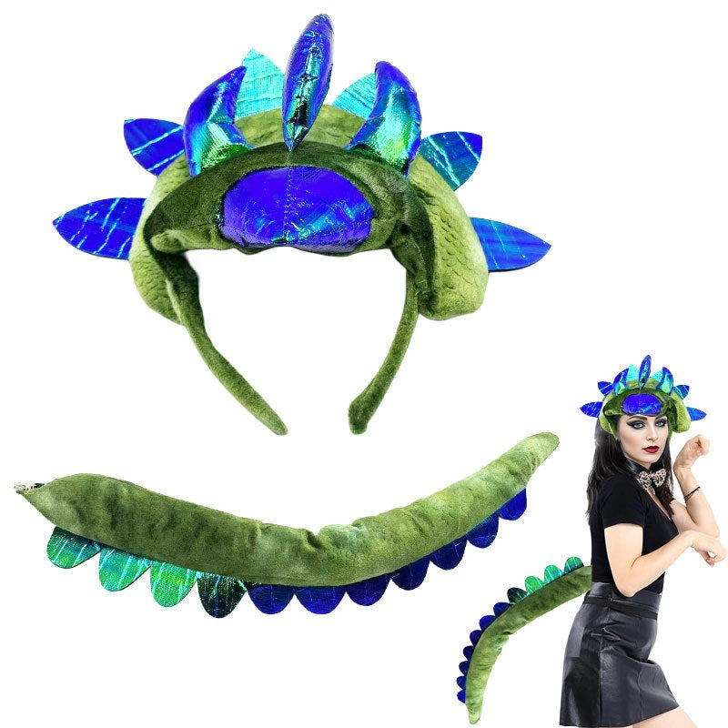 Holiday Children's Hat Hairband, Halloween Headwear, Snowflake Headband for Girls, Cute Dinosaur Christmas Party Accessory