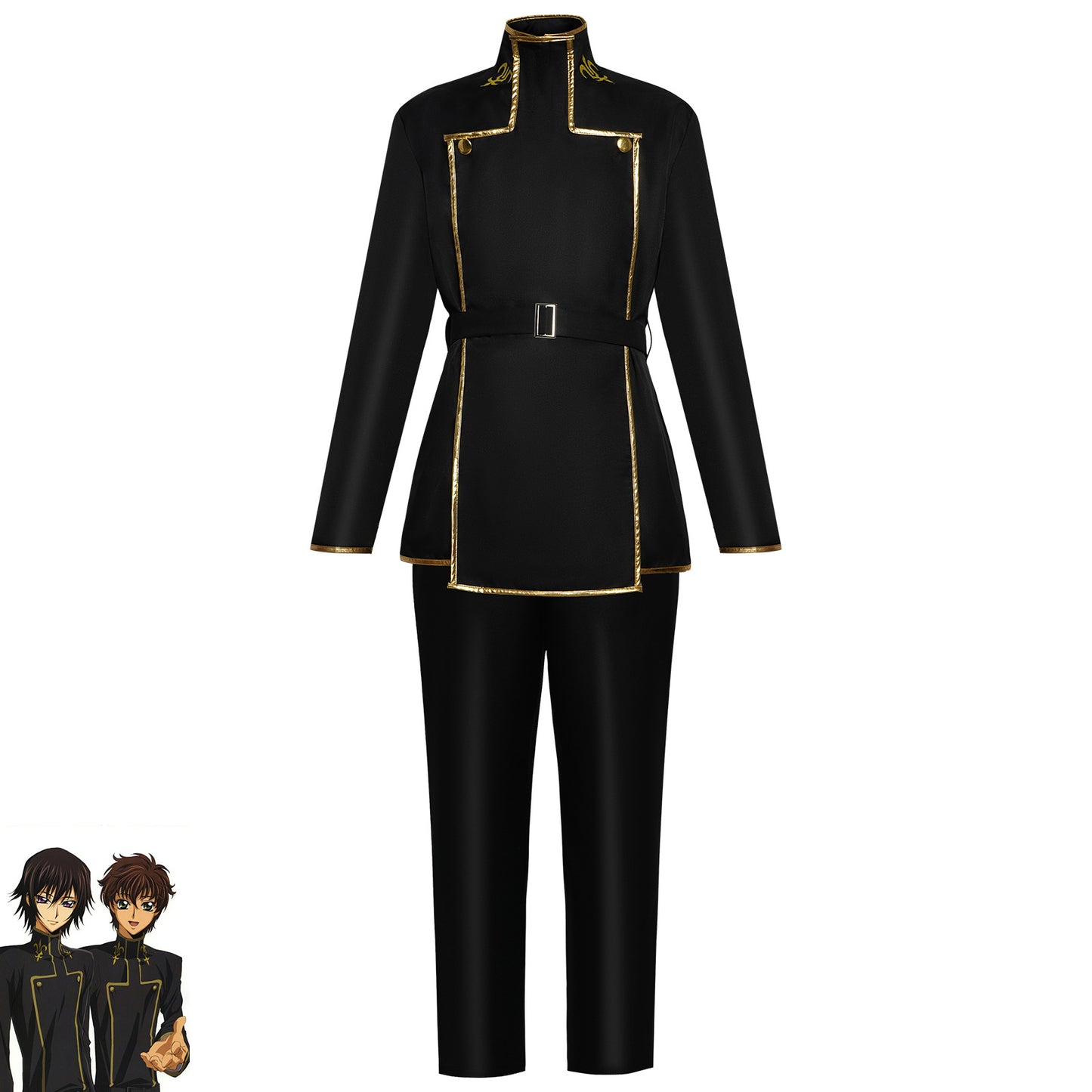 Lelouch Lamperouge Cosplay Costume – Code Geass | Black Military Uniform Set | Unisex XS–3XL
