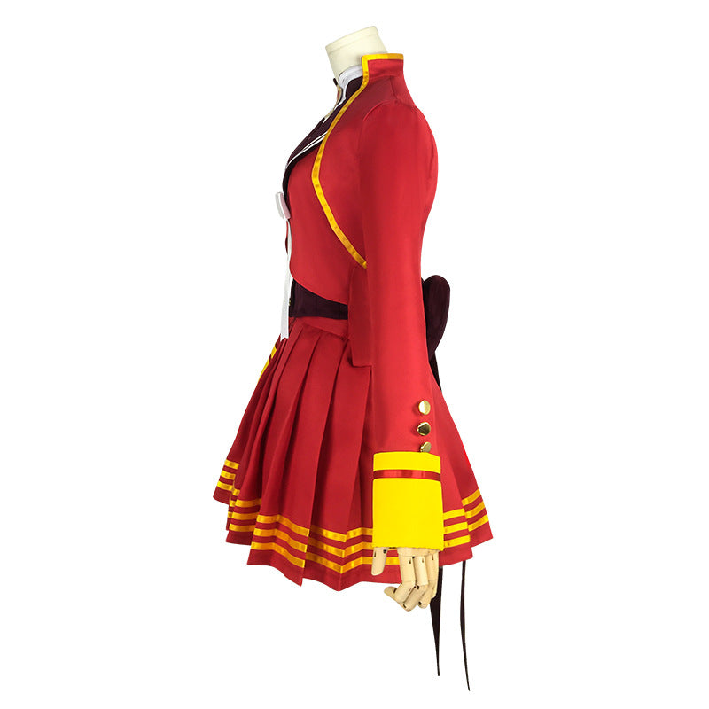 Mash Kyrielight Cosplay Costume – Fate/Grand Order | Red Sailor Uniform, Pleated Skirt, Bow Tie & Choker | S–3XL
