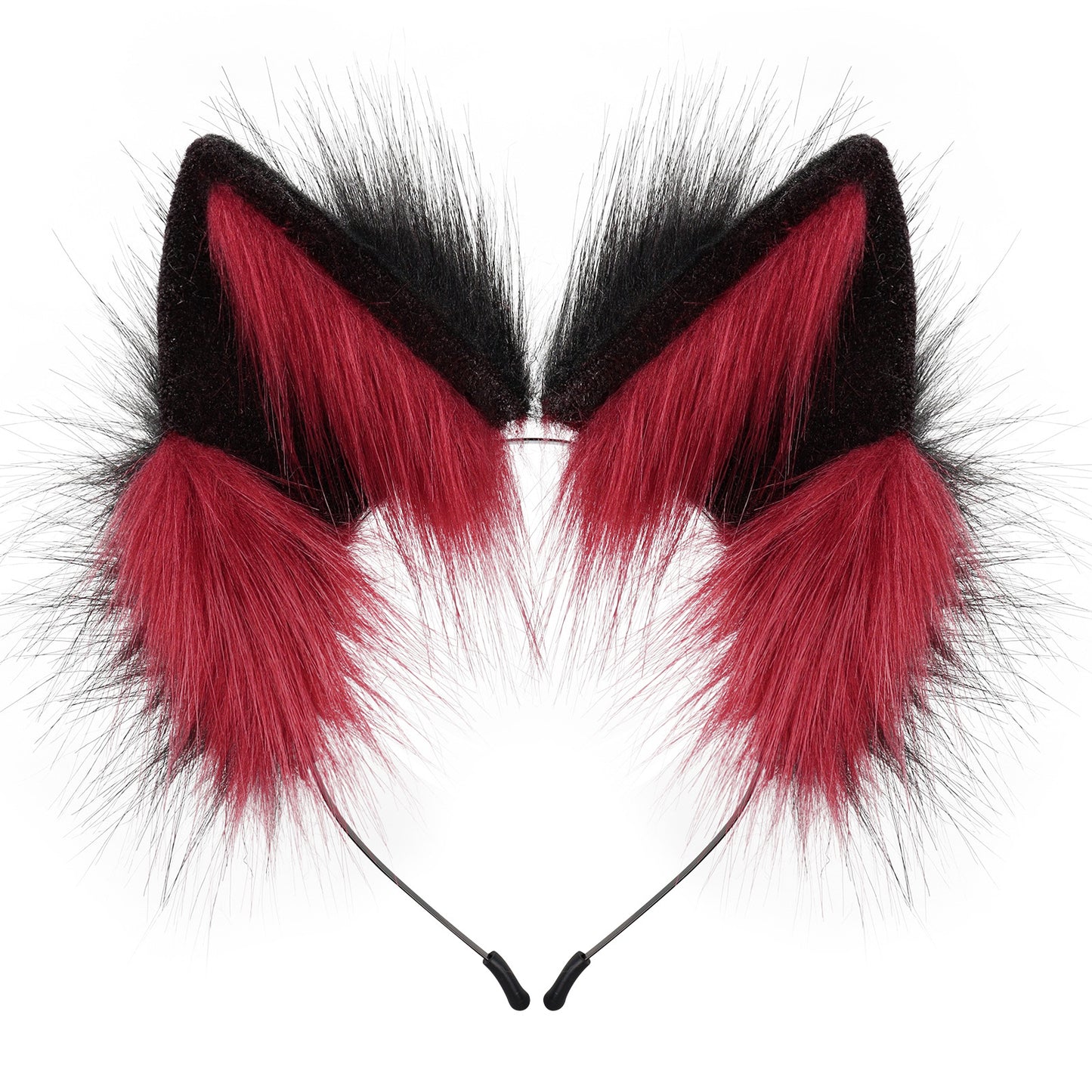 Handmade Plush Faux Animal Ears Headband, Adorable Adjustable Cat Ears Headband, Lolita Hair Accessory
