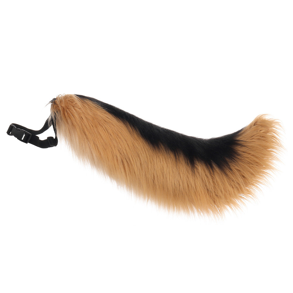 Halloween Handmade Wolf Cosplay Costume with Realistic Fur, Animal Ears and Tail Set for Anime Convention Accessories