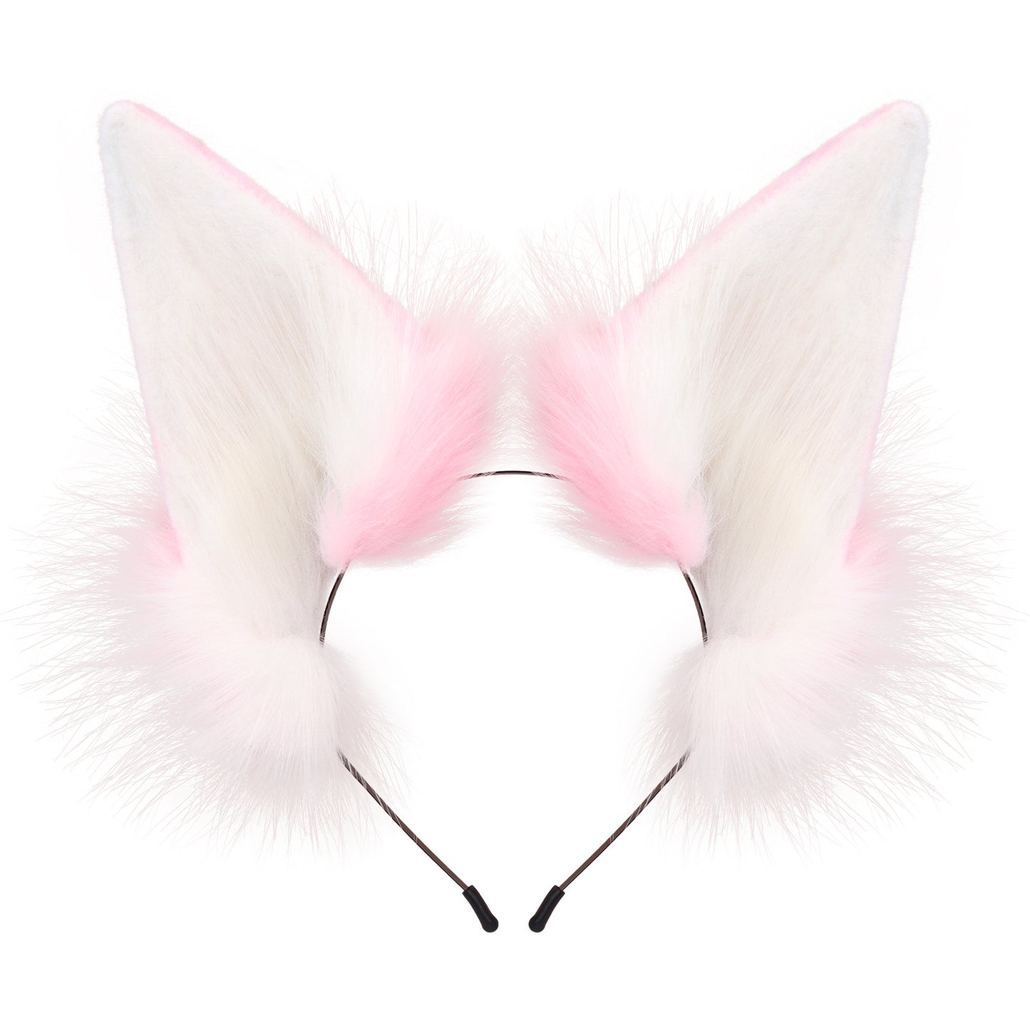 Fuzzy Cat Girl Animal Ears Headband, Cat Ears Cosplay Halloween Party Fox Ears Hair Accessory