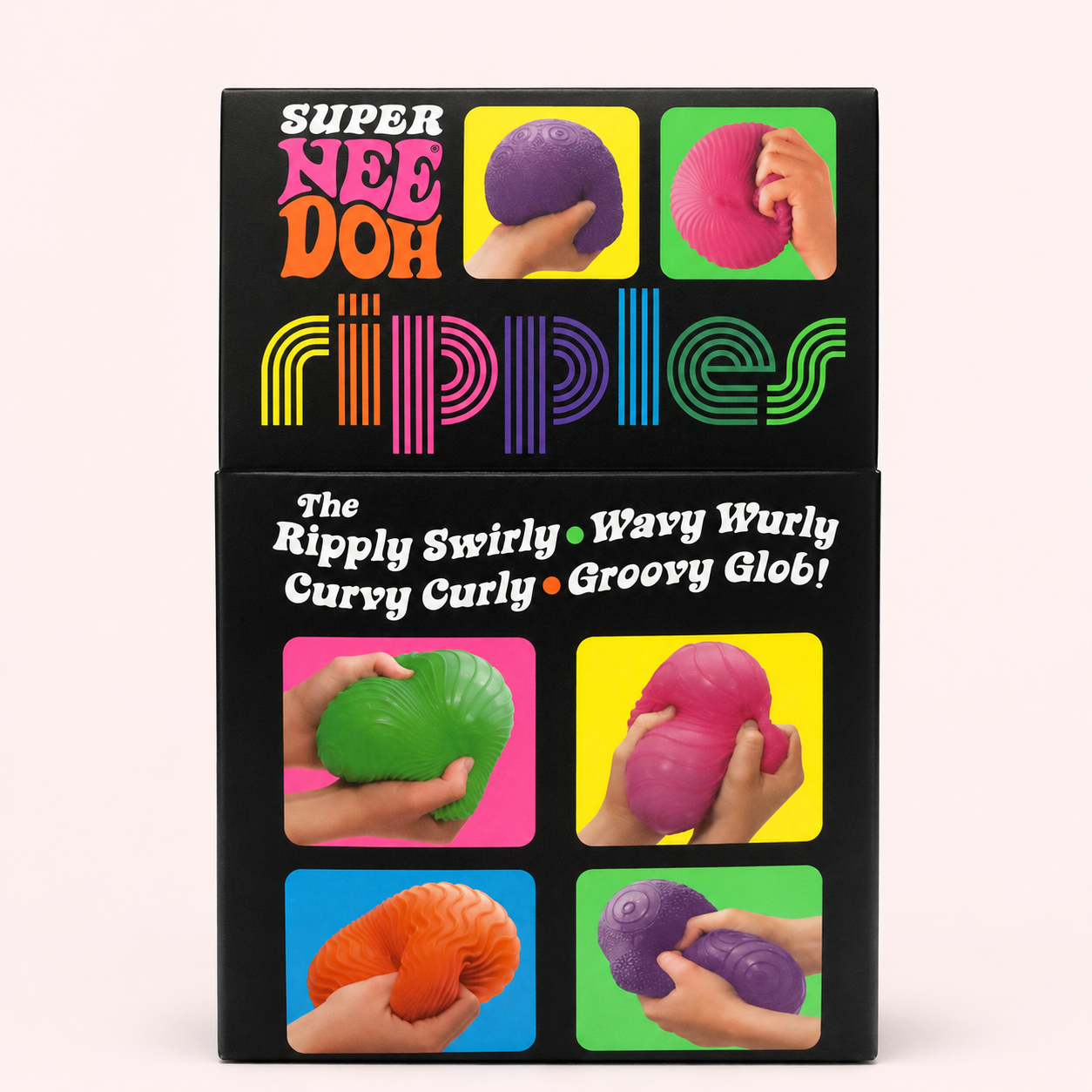 Super NeeDoh Ripples – Orange XL Sensory Squish Toy