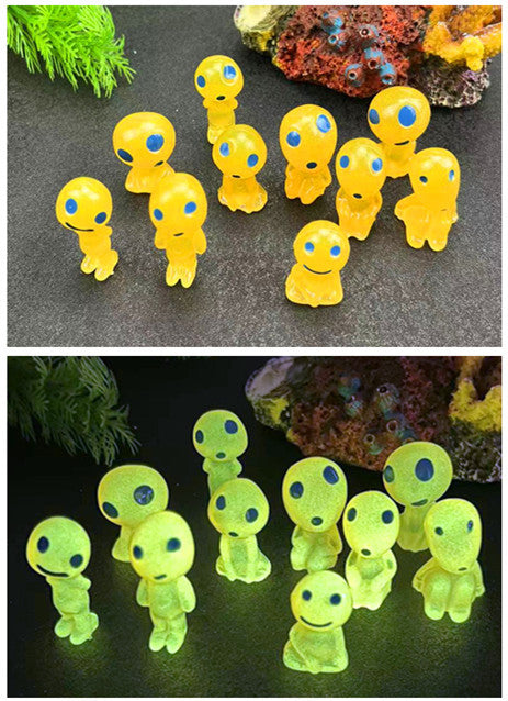 Glow Alien Plush Toy Tree Sprite Creative Miniature Landscape Fluorescent Ghost Princess Fluorescent Stone Nightlight Decor