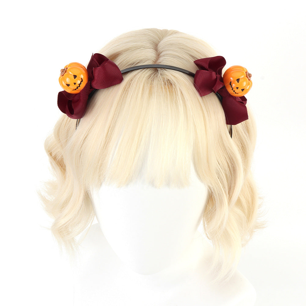 Halloween Pumpkin Headband Original Handmade Christmas Decoration Hair Accessory Cosplay Headband Cute Prop