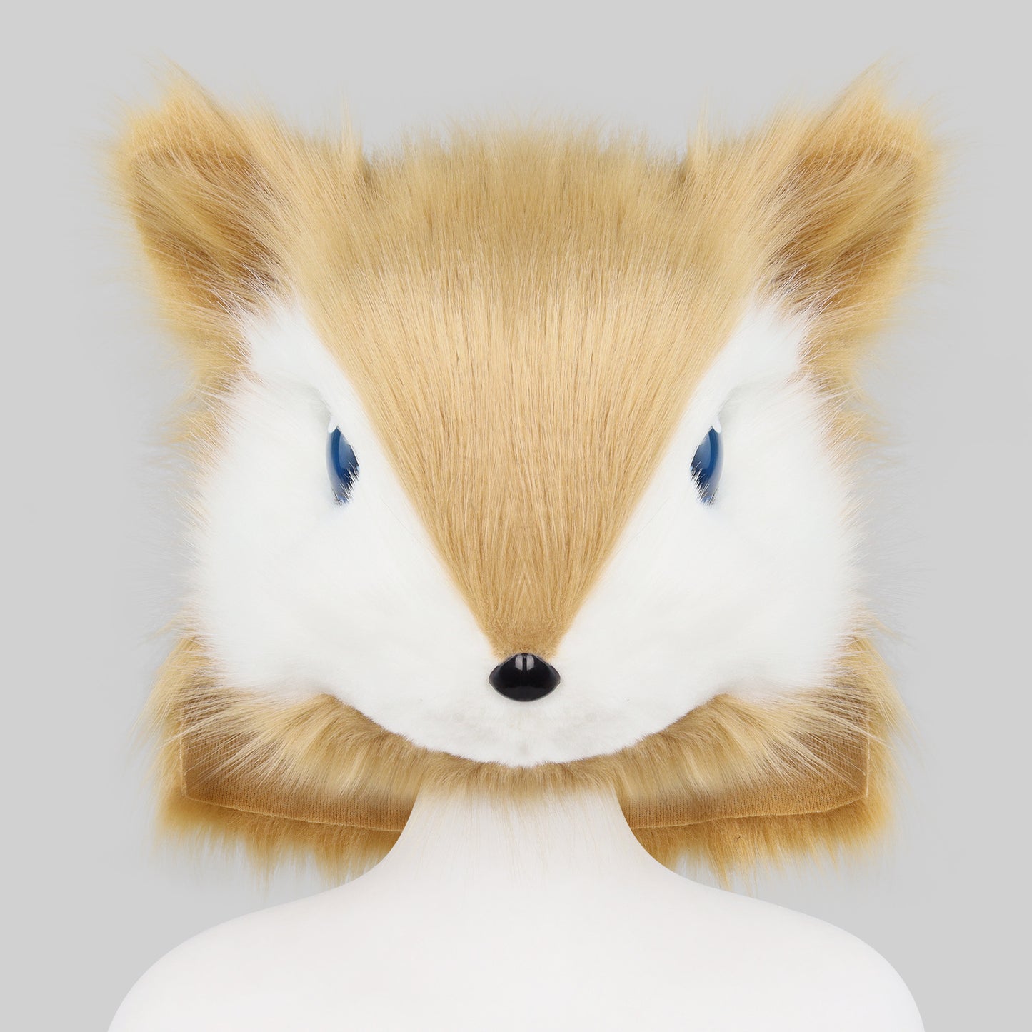 Single-Head Finished Fursuit Headpiece, Squirrel-Type Mouse Fursuit Head Mask, Cosplay Costume for Convention, Wearable Fursona Apparel