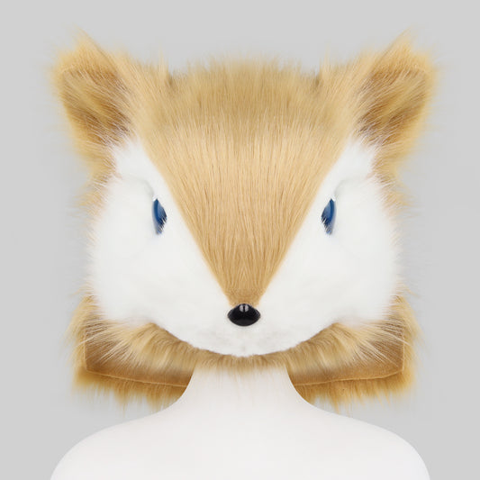 Single-Head Finished Fursuit Headpiece, Squirrel-Type Mouse Fursuit Head Mask, Cosplay Costume for Convention, Wearable Fursona Apparel