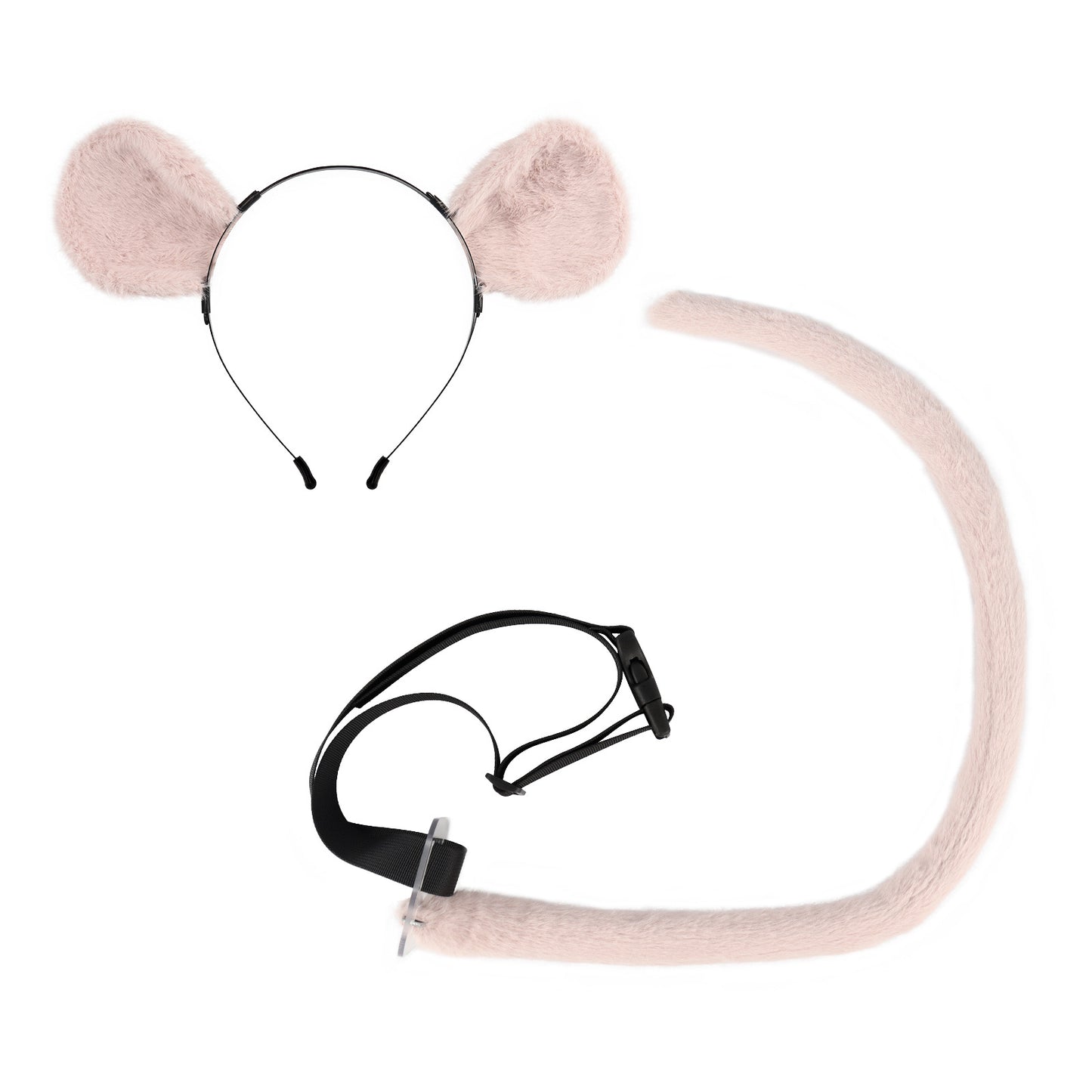 Hamster Costume Cosplay Furry Mouse Ears Headband for Anime Convention, Animal Ears and Tail Accessories