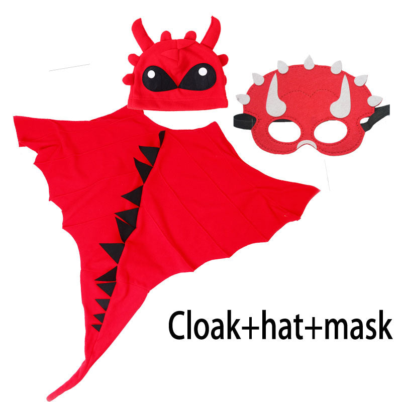 PartyTree Dinosaur Cape Hat Mask Children's Performance Costume Halloween Christmas Cosplay Clothing
