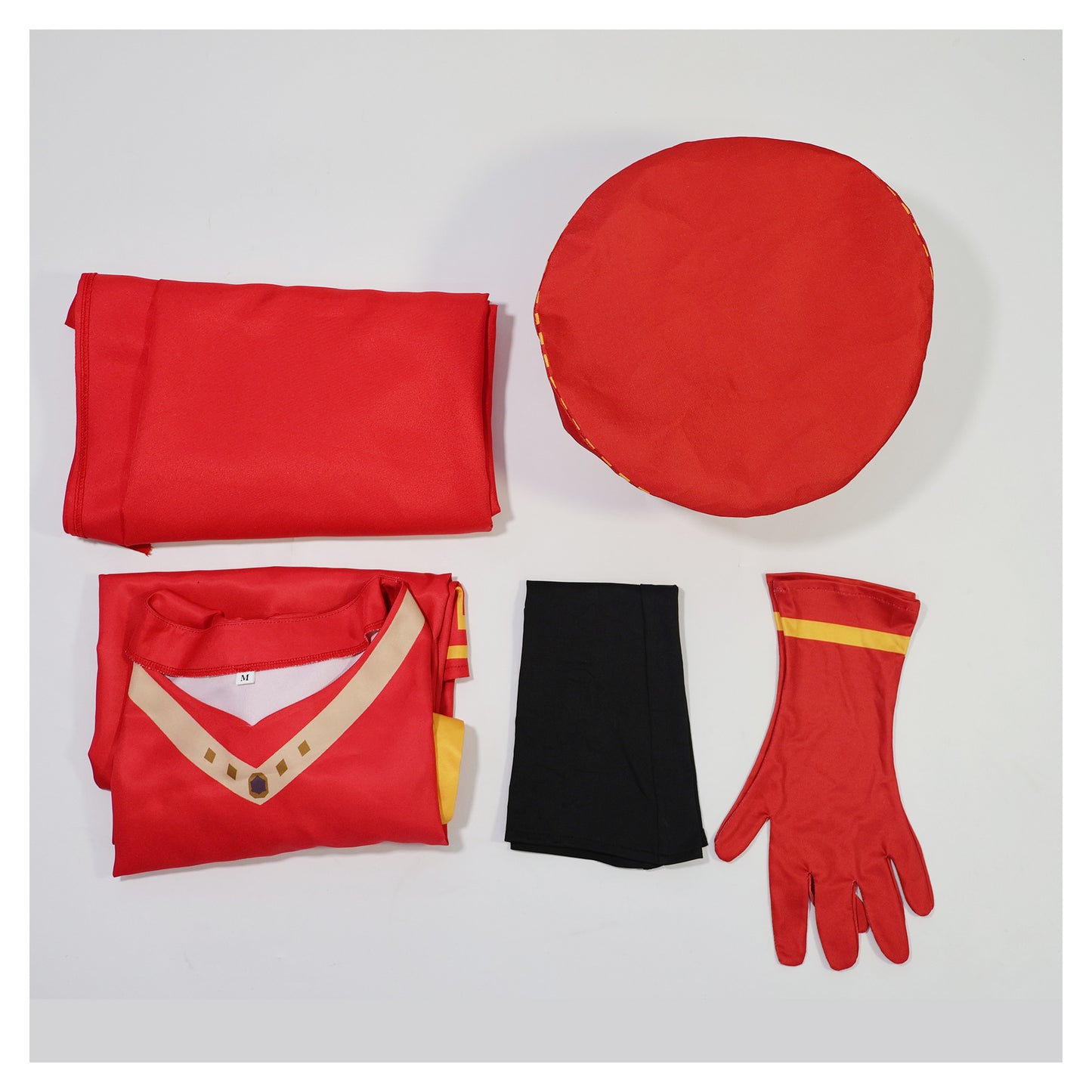 Lord Farquaad Cosplay Costume – Shrek | Red Tunic, Floor-Length Cape, Gold Belt, Arm Guards & Hat | Kids & Adults