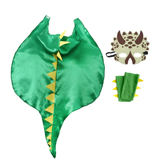 Halloween Kids Costume Children's Performance Outfit Animal Set Dinosaur Cape Costume Accessories