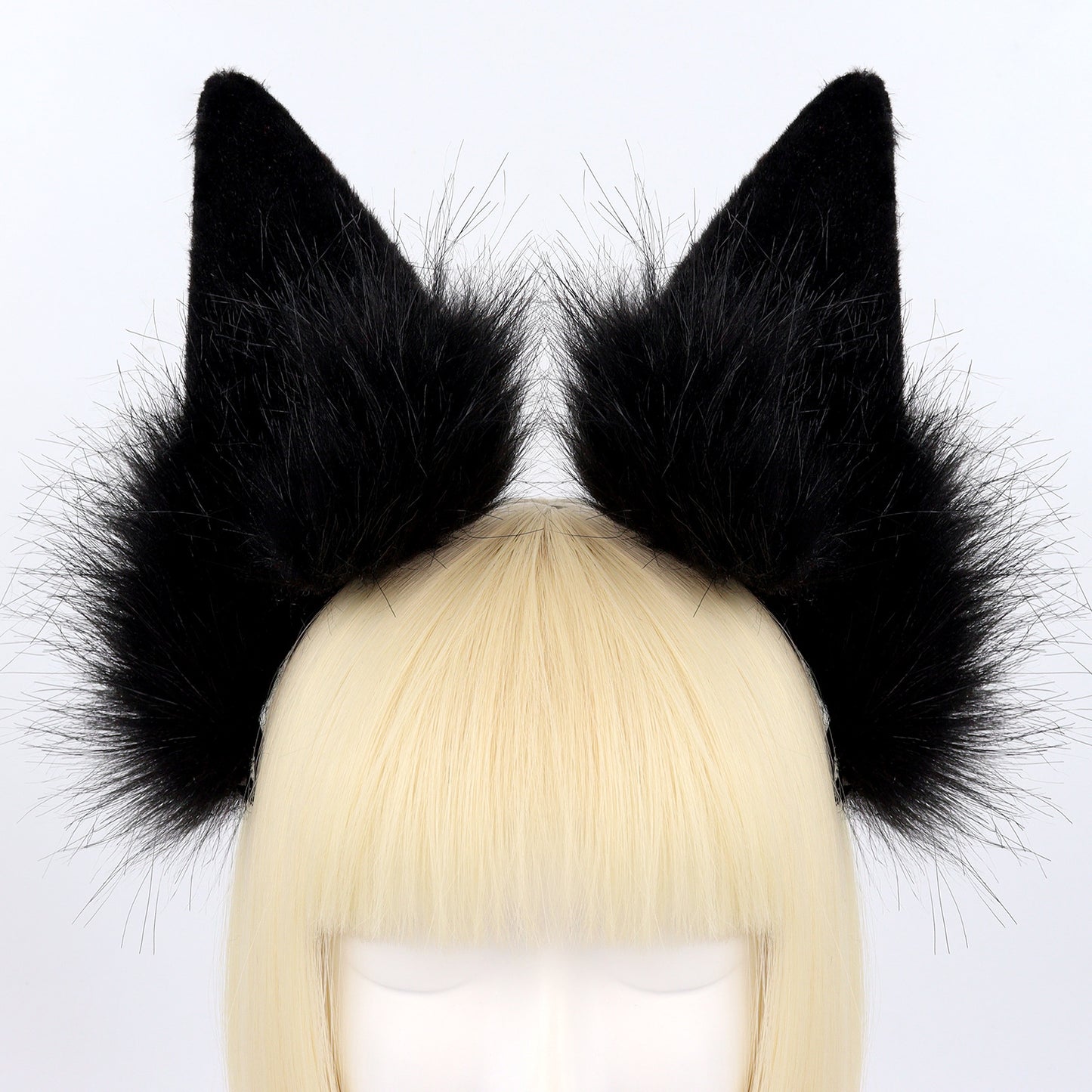 Fuzzy Cat Girl Animal Ears Headband, Cat Ears Cosplay Halloween Party Fox Ears Hair Accessory