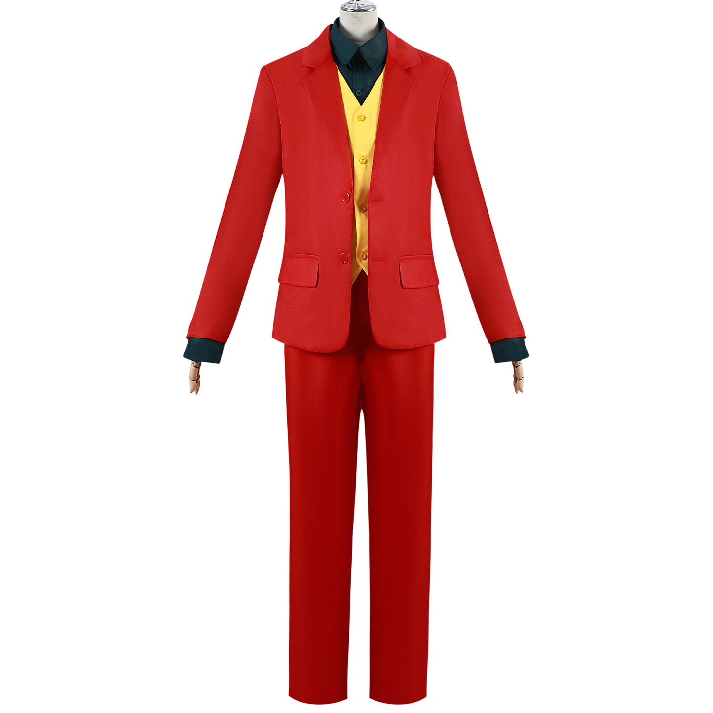 Joker Cosplay Costume – Arthur Fleck Red Suit | Joker (2019) | Red Blazer, Yellow Vest & Trousers Set | XS–3XL