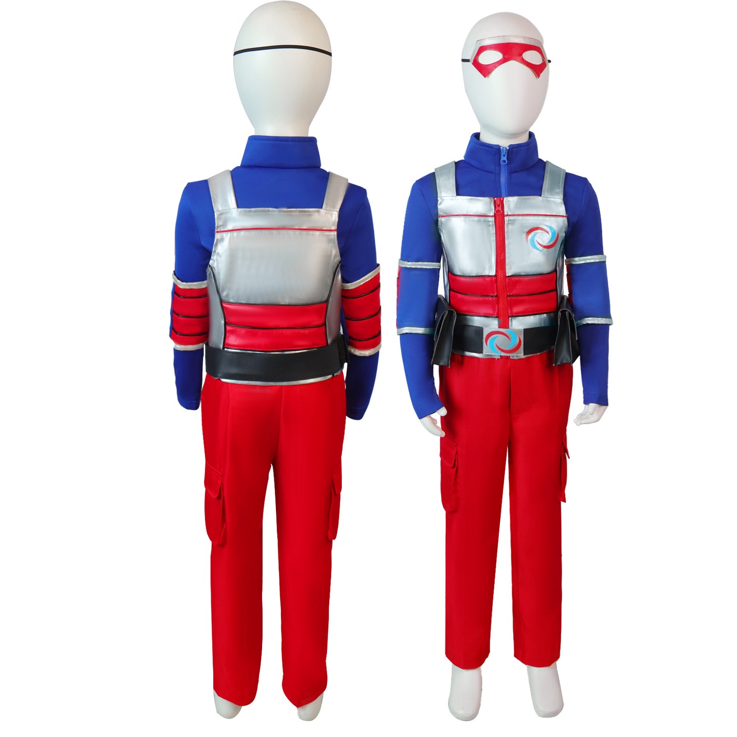 Kid Danger Cosplay Costume – Henry Danger (Nickelodeon) | Blue Jacket, Silver Vest, Red Pants, Mask & Gloves | Adults & Kids