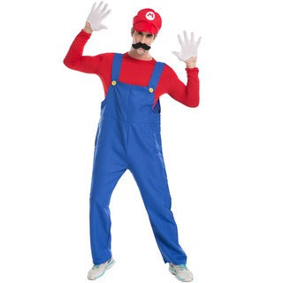 Halloween Mary cosplay game costume group stage performance costume plumber overalls parent-child costume