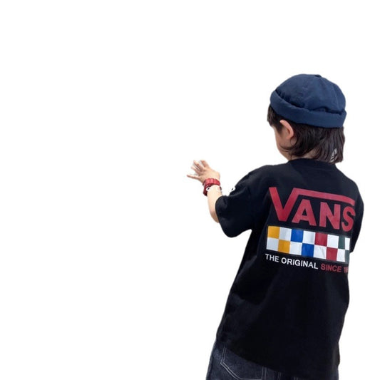 Children's Checkerboard Short Sleeve Casual T-Shirt, Loose Fit for Boys and Girls