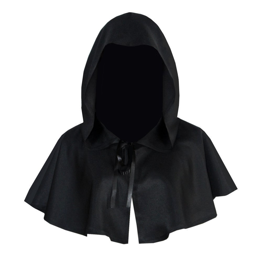 Medieval Hooded Capelet – Dramatic Cowl Hood with Shoulder Cape | 6 Colors | One Size | Halloween, Cosplay & LARP