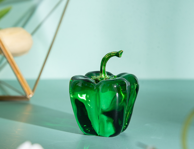 Crystal Ornament Imitation Crystal Bell Pepper Desktop Decoration