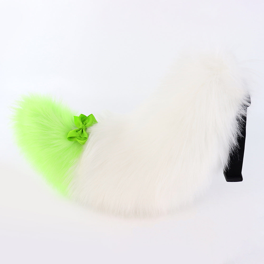 Halloween Craft Animal Tail Fluffy Plush Tail Multi-color Realistic Dog Tail Lolita Fox Convention Accessory