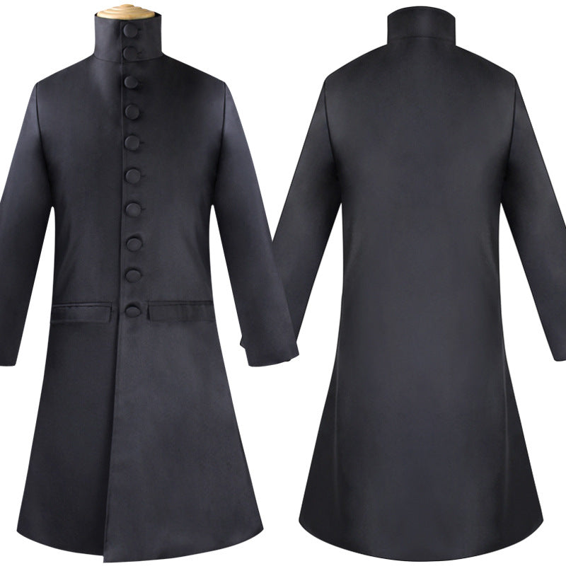 Halloween cos costume Harry Potter costume Professor Snape cosplay costume robe stage performance