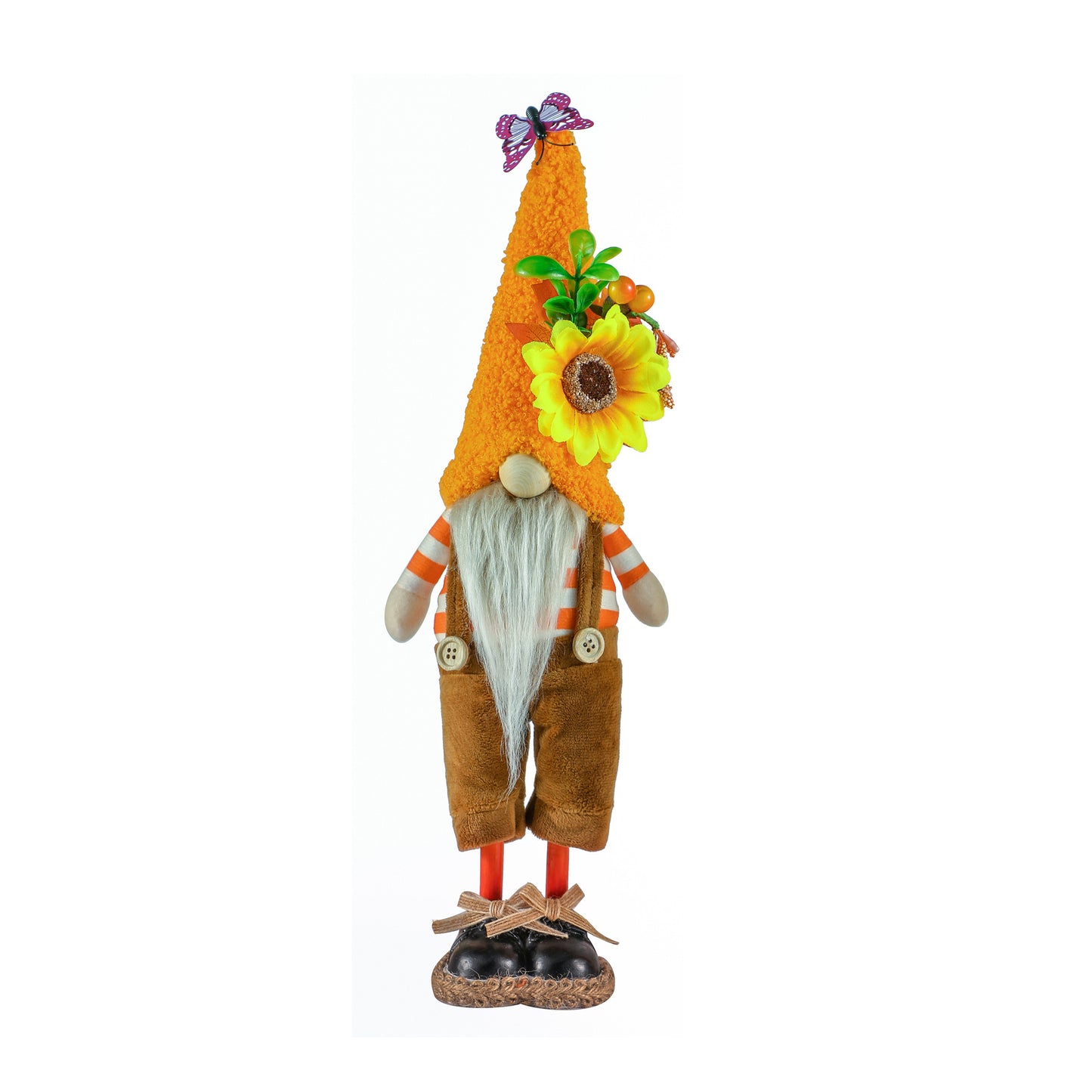 Harvest Festival Faceless Doll Decoration Thanksgiving Decorative Scarecrow Dwarf Figurine Maple Leaf Sunflower