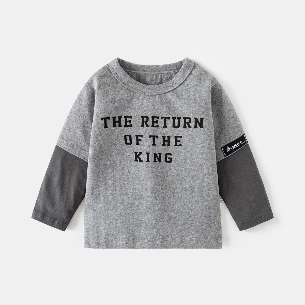 Long Sleeve T-Shirt for Boys Kids Baby Fake Two-Piece Base Layer Top