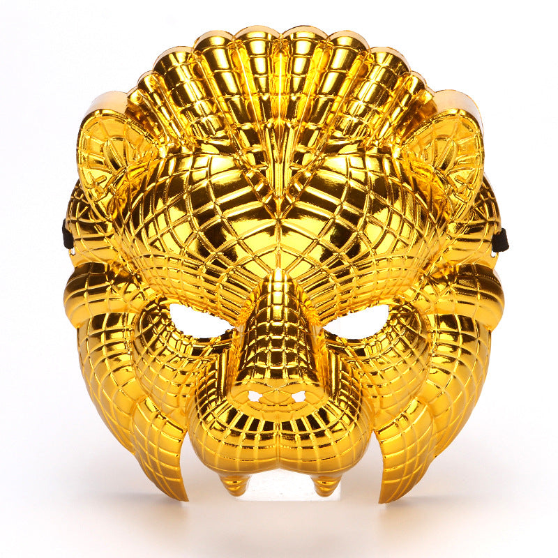 Halloween Lion Leopard Owl Pig Head Electroplated Mask  Popular Movie Theme Costume Party Prop