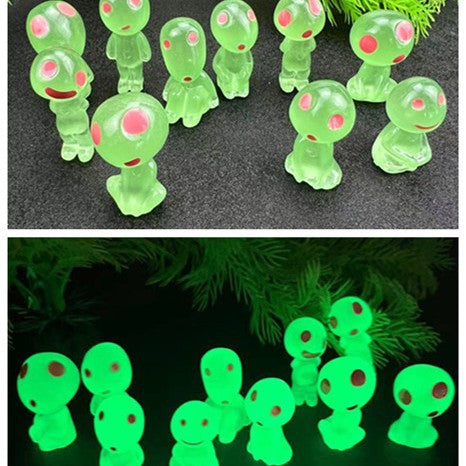Glow Alien Plush Toy Tree Sprite Creative Miniature Landscape Fluorescent Ghost Princess Fluorescent Stone Nightlight Decor