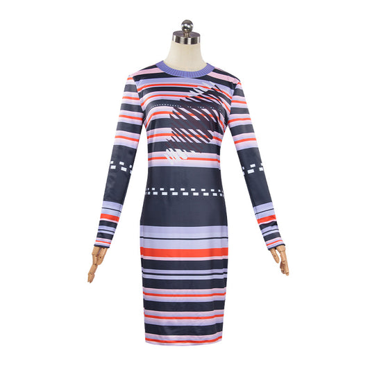 Astrid Cosplay Costume – How to Train Your Dragon | Striped Bodycon Dress | Adults & Kids