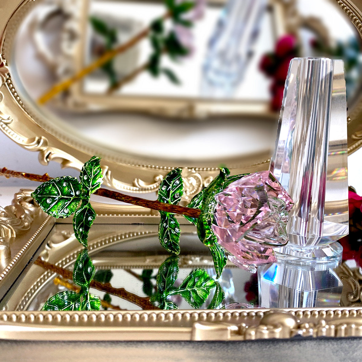 Crystal Rose Ornament