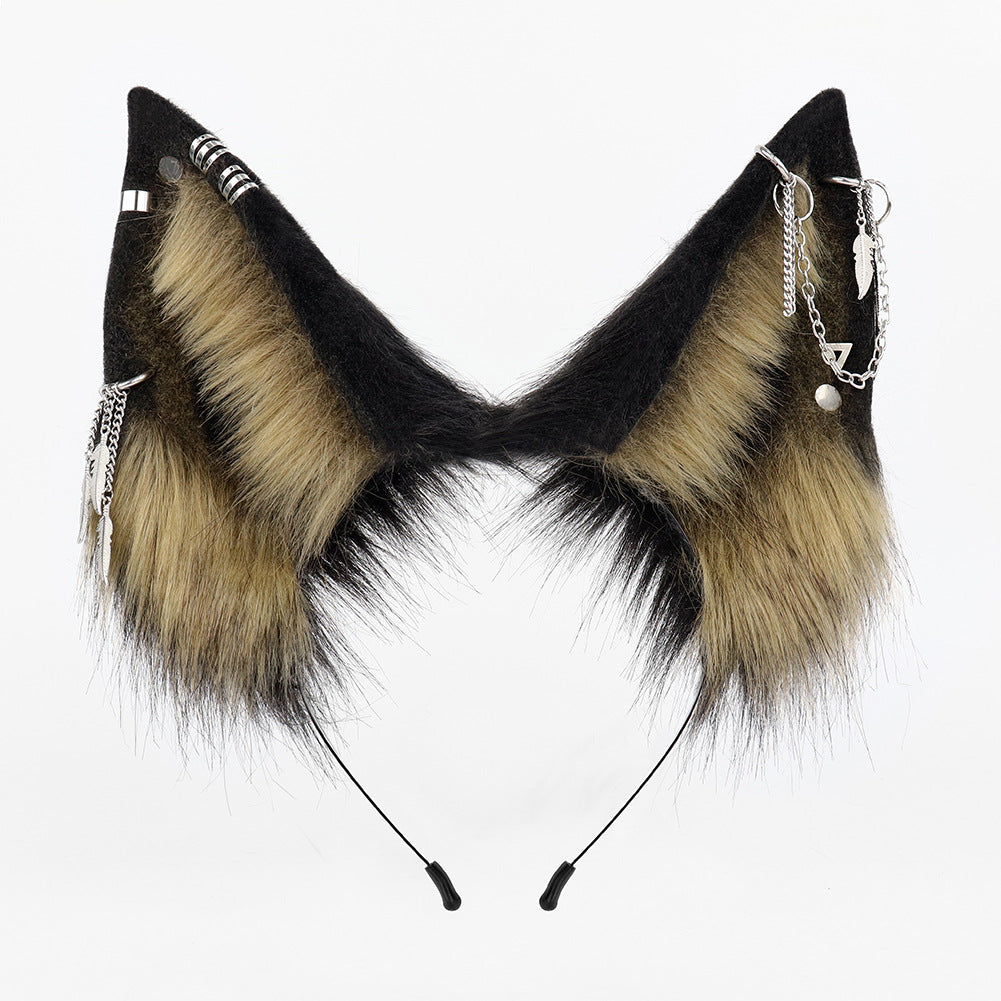 Original Wolf Ear Headband, Multi-color Handmade Wolf Ears Hair Accessory, Cosplay Prop Anime Convention Animal Ears Headpiece
