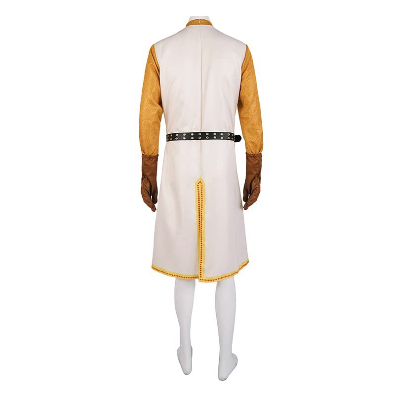 Monty Python Knight of the Round Table Cosplay Costume – White Sun Tabard, Gold Undershirt & Belt | XS–3XL