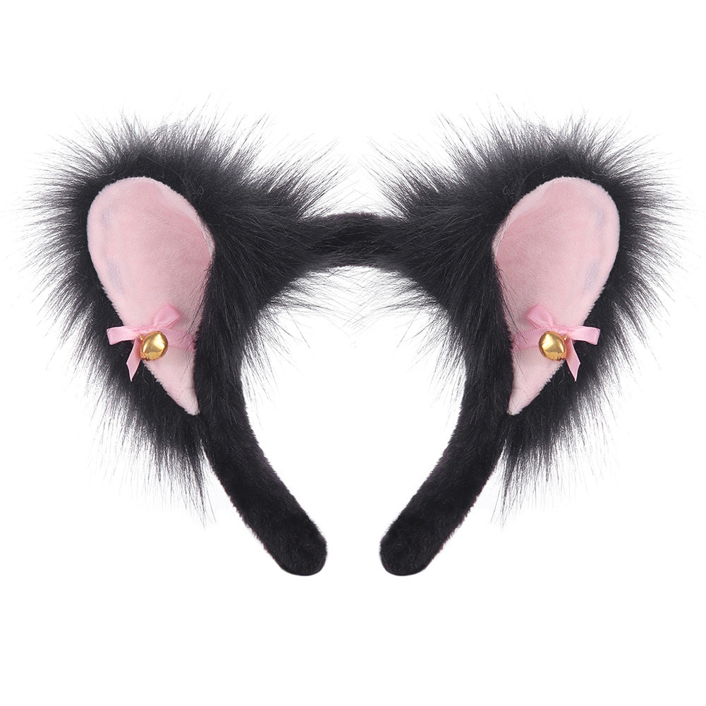 Handmade Fox Ears Headband Lolita Plush Animal Ears Cat Ears Headband Cute Live Streaming Comic Convention Hair Accessory