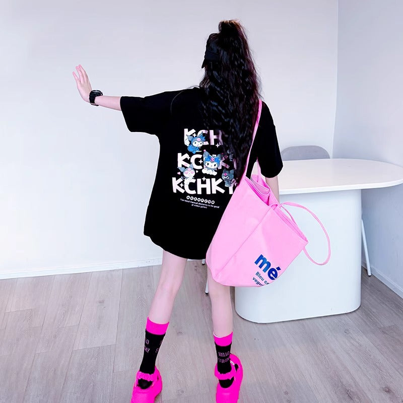 Cool Mid-Length Short Sleeve T-Shirt for Girls