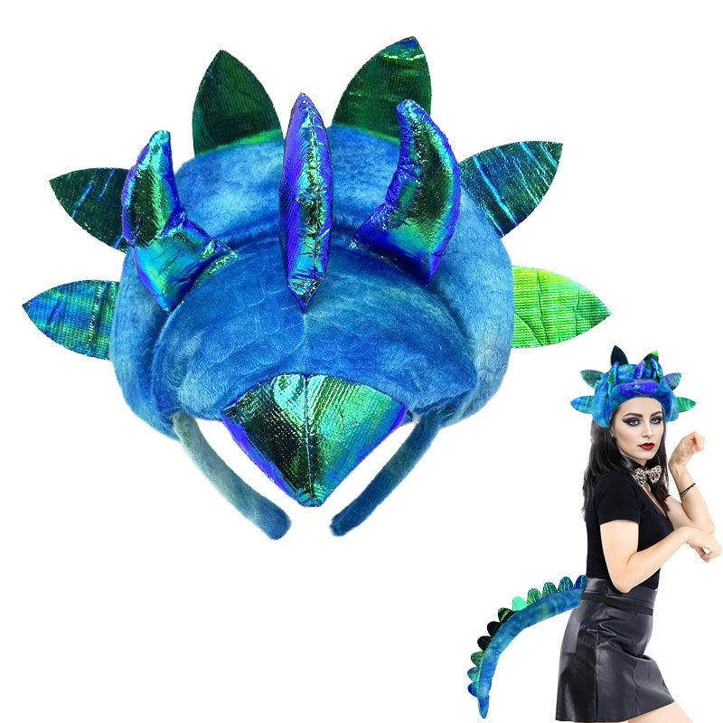 Holiday Children's Hat Hairband, Halloween Headwear, Snowflake Headband for Girls, Cute Dinosaur Christmas Party Accessory