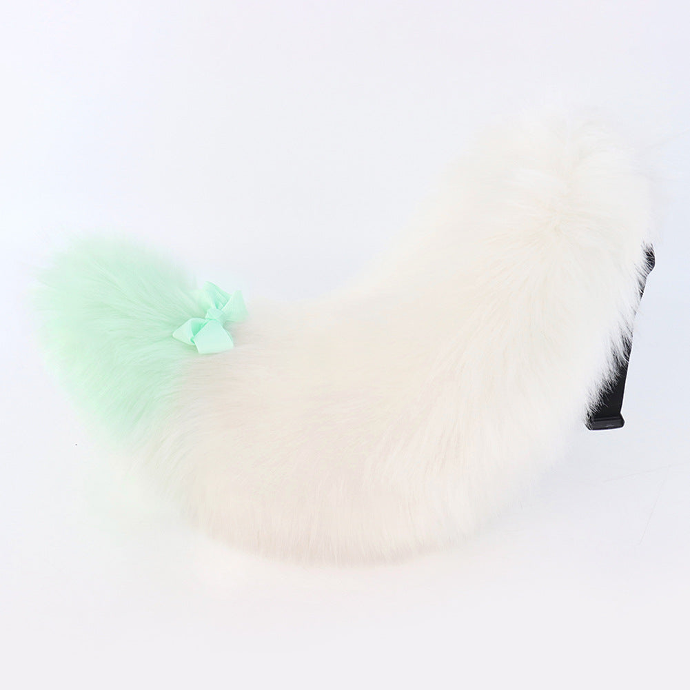Halloween Craft Animal Tail Fluffy Plush Tail Multi-color Realistic Dog Tail Lolita Fox Convention Accessory