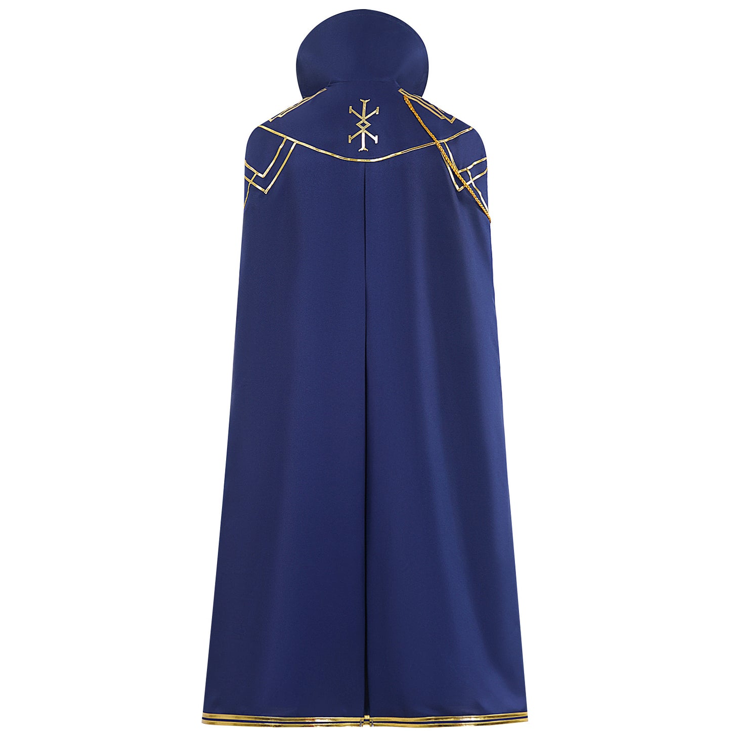Caitlyn Sheriff Cloak Cosplay Costume – Arcane: League of Legends | Royal Blue Floor-Length Cloak with Gold Trim & Red Lining | S–M to 2XL–3XL
