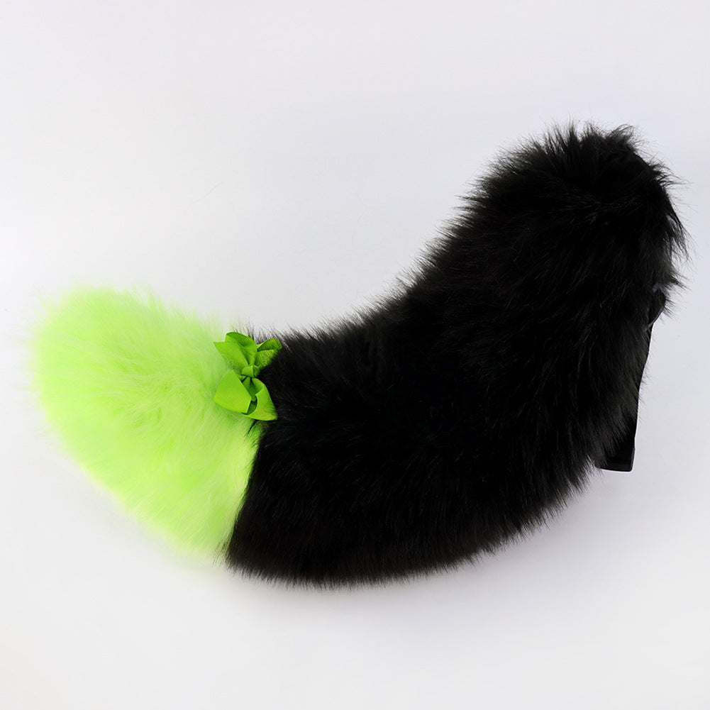 Halloween Craft Animal Tail Fluffy Plush Tail Multi-color Realistic Dog Tail Lolita Fox Convention Accessory