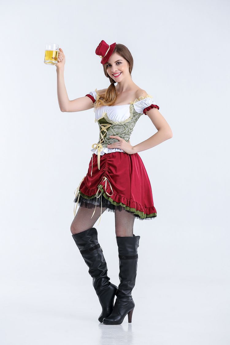 Halloween Oktoberfest Costume Dingdong Outfit Qingdao Beer Festival Costume Beer Girl Costume Stage Wear Drop Shipping