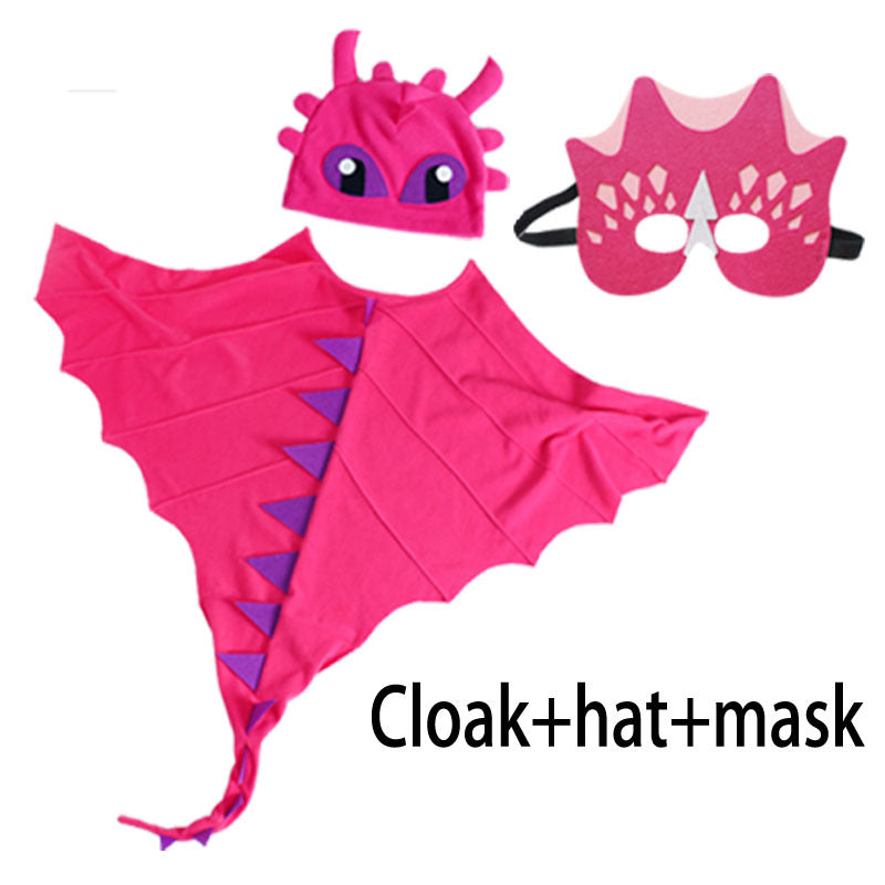 PartyTree Dinosaur Cape Hat Mask Children's Performance Costume Halloween Christmas Cosplay Clothing