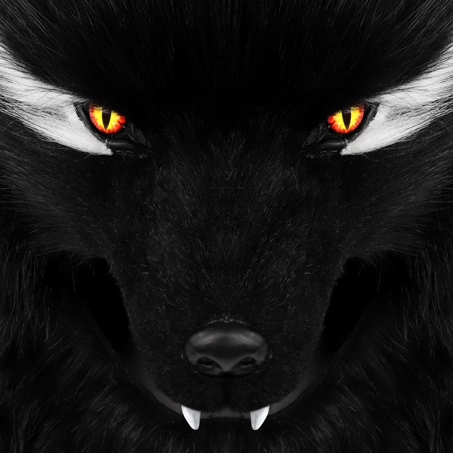 Halloween Party Faux Fur Canine Wolf Half-Face Mask Viking Medieval Costume Headpiece Prop