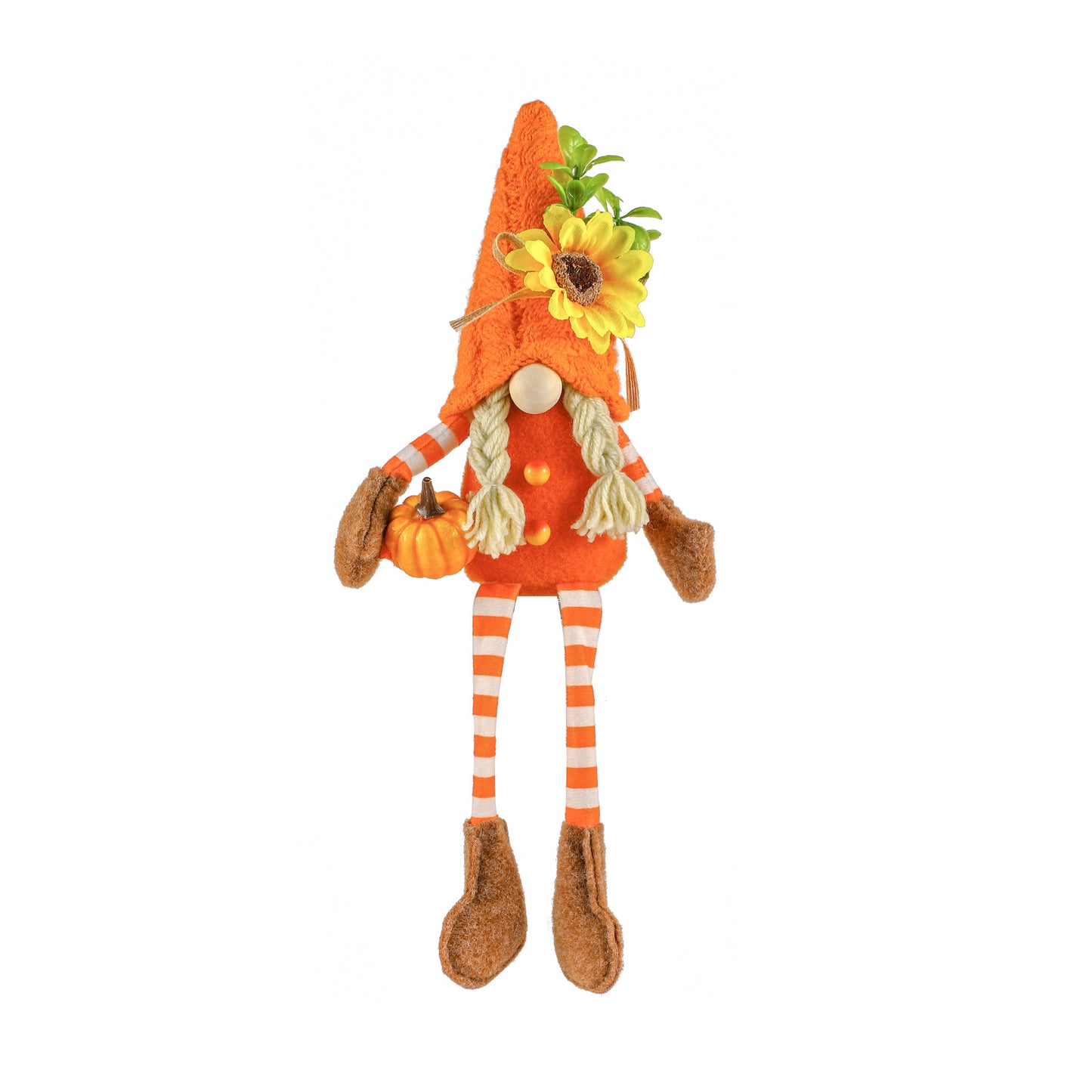 Autumn Thanksgiving Decoration Harvest Festival Decorative Pumpkin Plush Doll Long-Legged Figurine Decoration Display