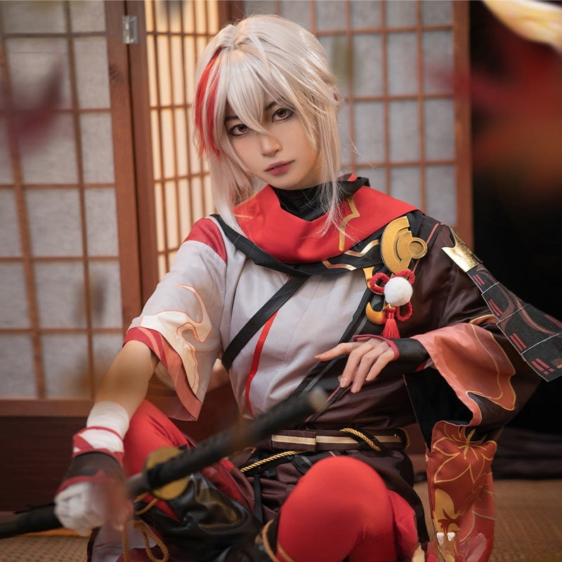 Kaedehara Kazuha Cosplay Costume – Genshin Impact | Inazuma Samurai Set + Wig Option
