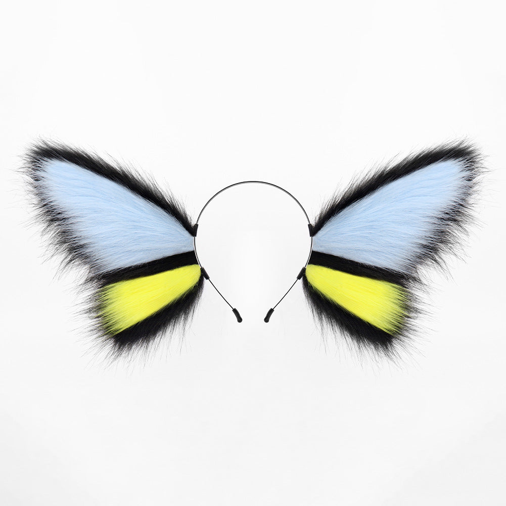 Halloween Headwear Animated Butterfly Hairband Elf Beast Ears KC Beast Head Accessory Multi-color Exaggerated Beast Ears Hairband
