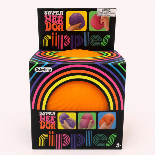 Super NeeDoh Ripples – Orange XL Sensory Squish Toy