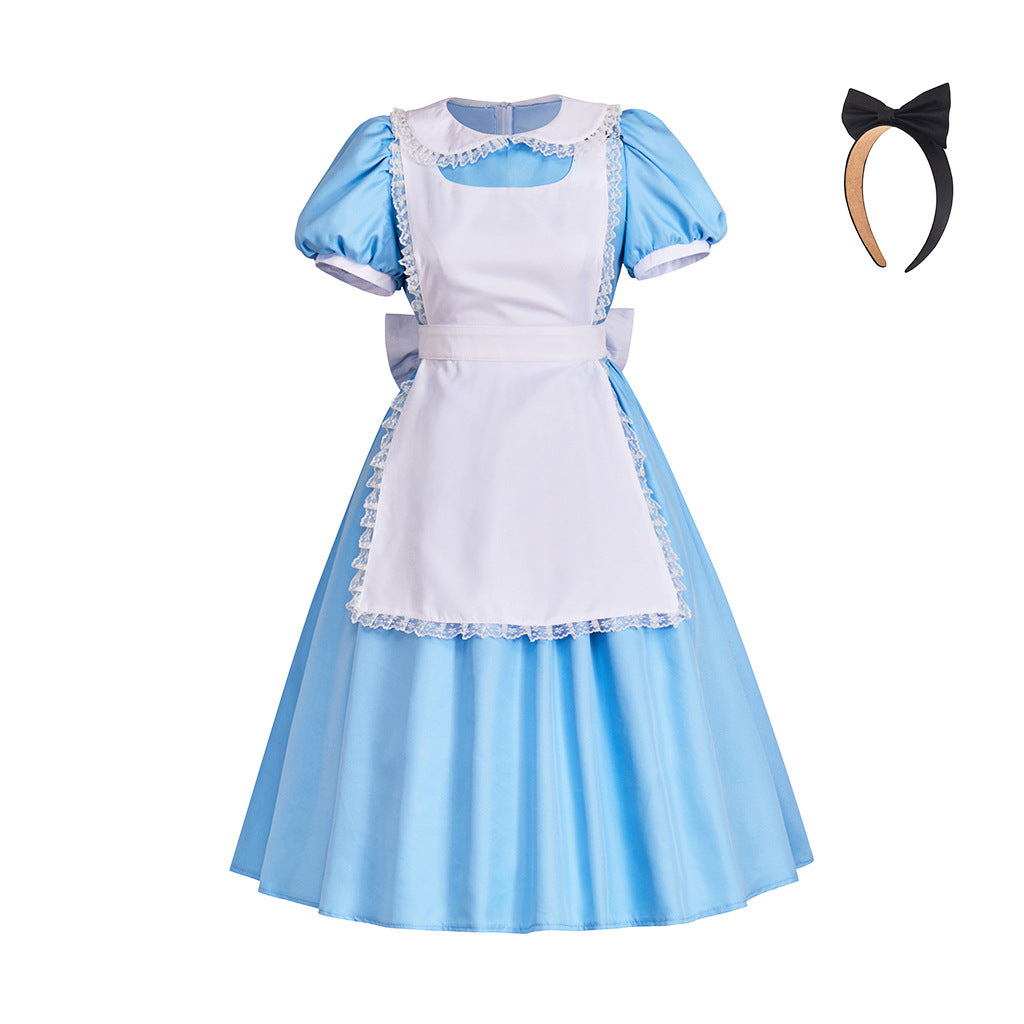 Anime adult Alice's Adventures in Wonderland cosplay costume maid costume Halloween cosplay costume