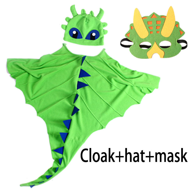 PartyTree Dinosaur Cape Hat Mask Children's Performance Costume Halloween Christmas Cosplay Clothing