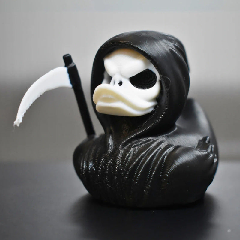 3D Printed Duck Collection Featuring Iron Man and Venom Designs - Creative Personality Toy for Desk Decoration